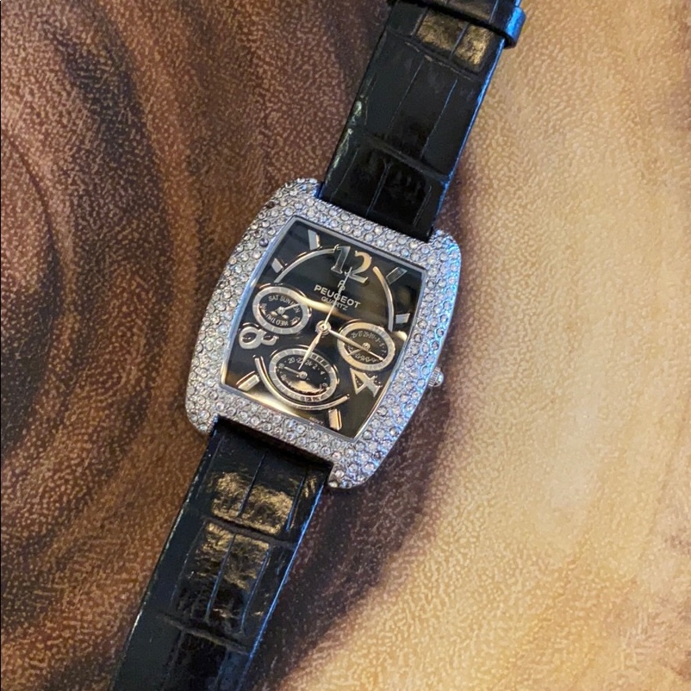 Peugeot Crystal Accented Multi Function Watch - image 1
